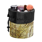 Old Religious Words Print Drawstring Makeup Bag