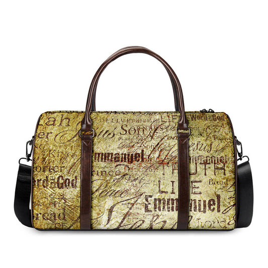 Old Religious Words Print Duffle Bag