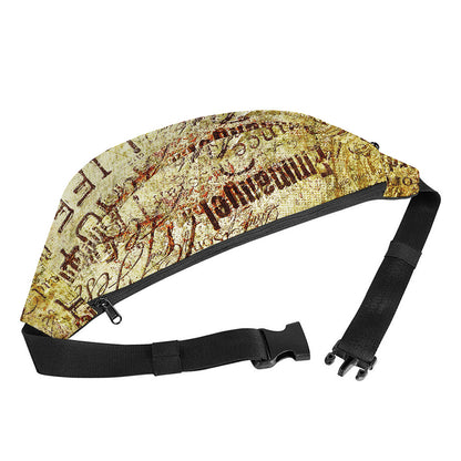 Old Religious Words Print Fanny Pack