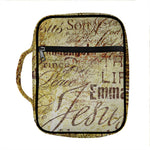 Old Religious Words Print Front Pocket Bible Bag
