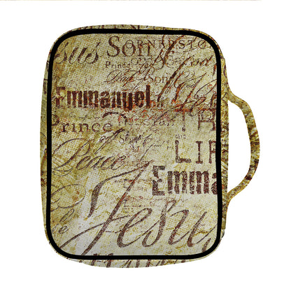 Old Religious Words Print Front Pocket Bible Bag