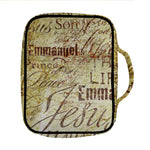 Old Religious Words Print Front Pocket Bible Bag