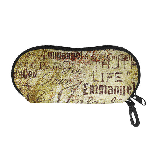 Old Religious Words Print Glasses Case