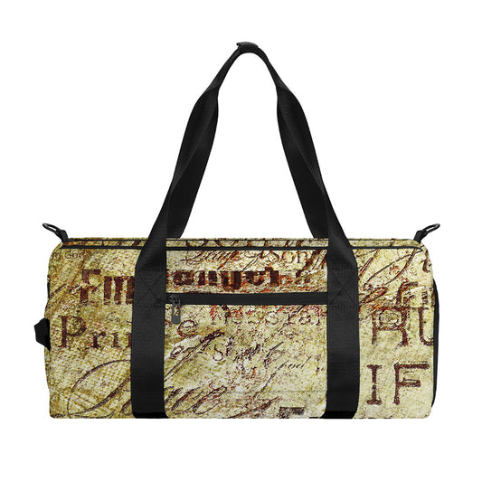 Old Religious Words Print Gym Bag