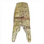 Old Religious Words Print Hammer Pants
