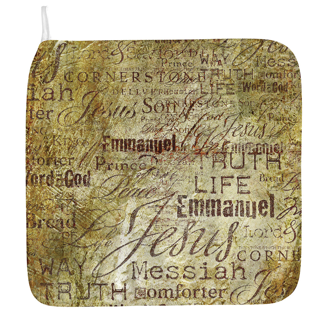 Old Religious Words Print Hand Towel