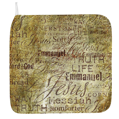 Old Religious Words Print Hand Towel