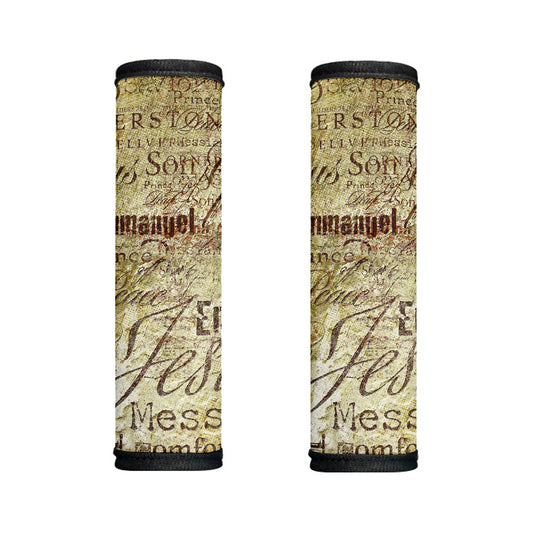 Old Religious Words Print Handle Covers