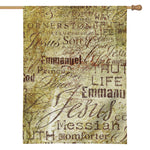 Old Religious Words Print House Flag