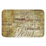 Old Religious Words Print Indoor Door Mat