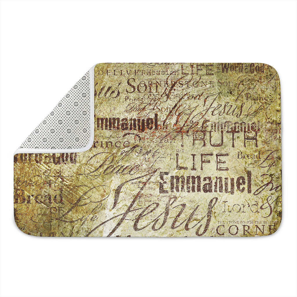 Old Religious Words Print Indoor Door Mat