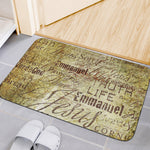 Old Religious Words Print Indoor Door Mat