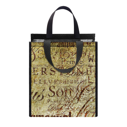 Old Religious Words Print Insulated Lunch Tote
