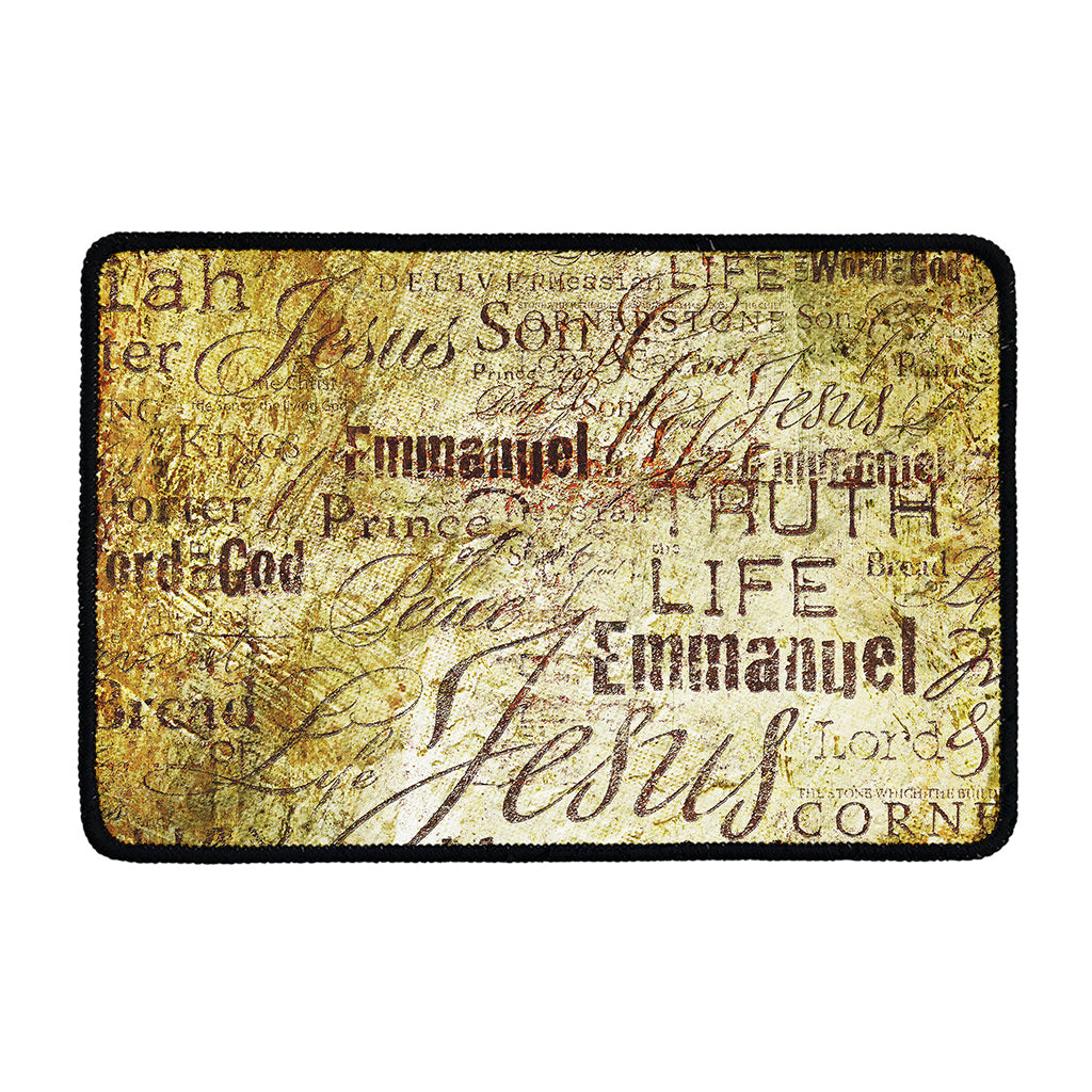 Old Religious Words Print Kitchen Mat