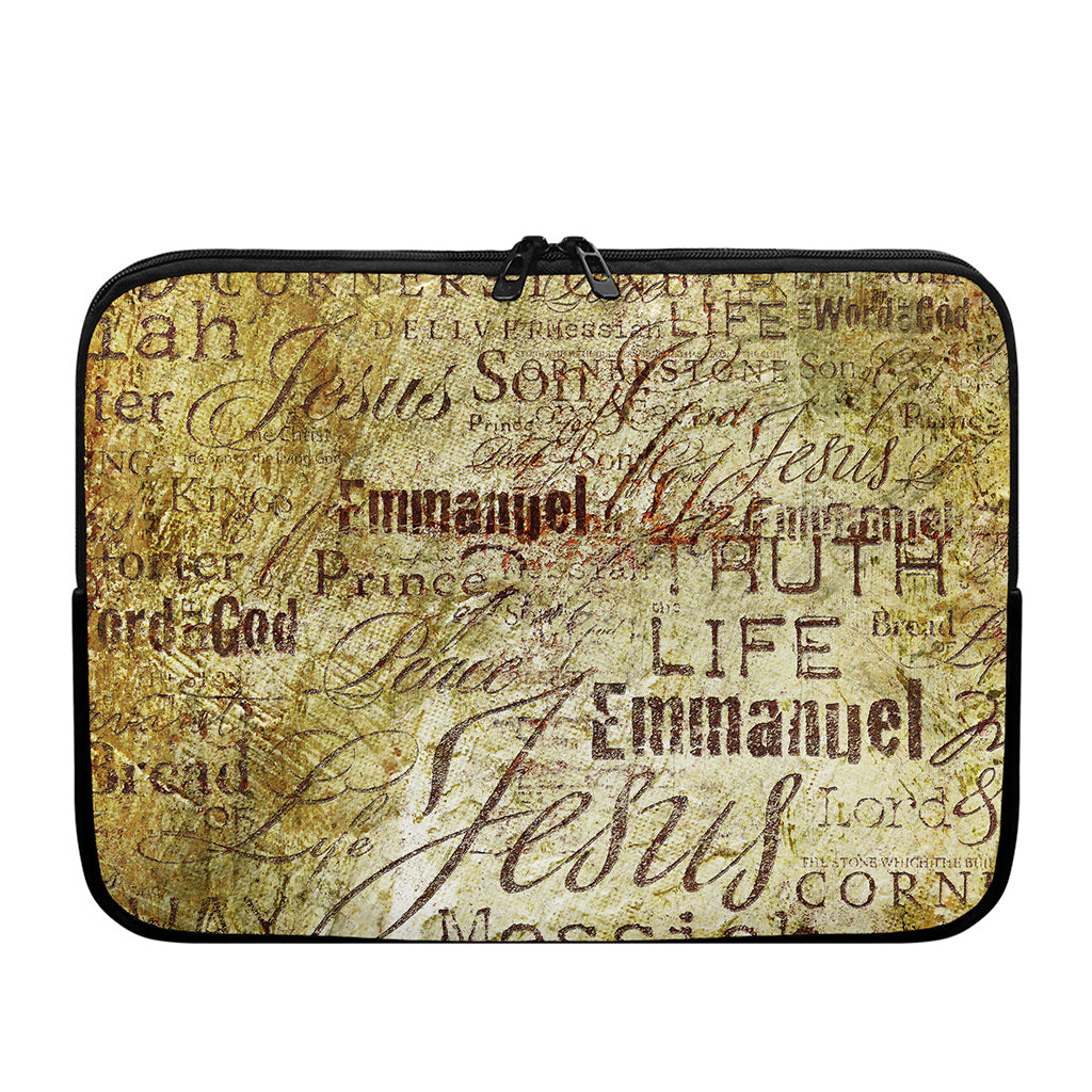 Old Religious Words Print Laptop Sleeve