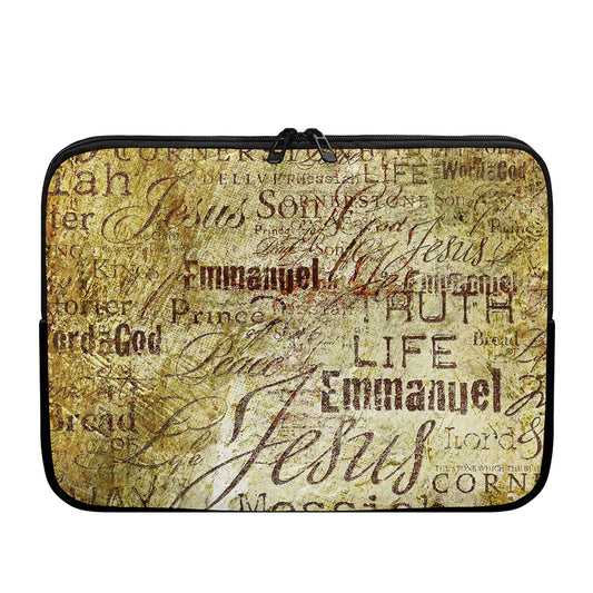 Old Religious Words Print Laptop Sleeve
