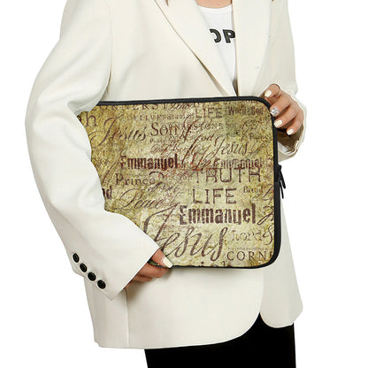 Old Religious Words Print Laptop Sleeve