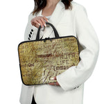 Old Religious Words Print Laptop Sleeve With Handle