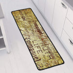 Old Religious Words Print Long Kitchen Mat