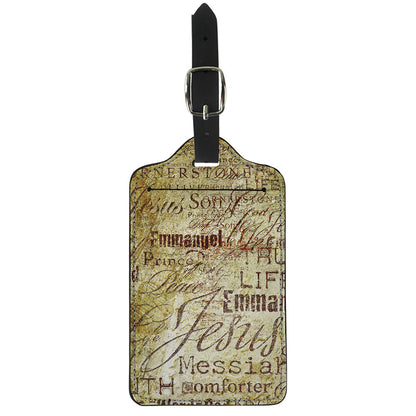 Old Religious Words Print Luggage Tag