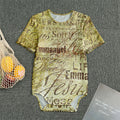 Old Religious Words Print Men's Bodysuit