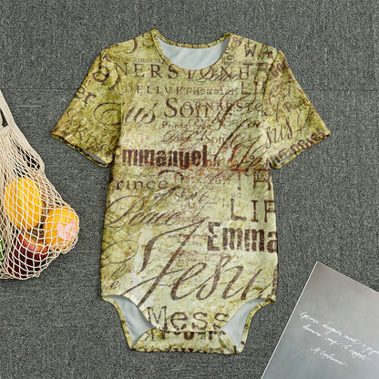 Old Religious Words Print Men's Bodysuit