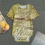 Old Religious Words Print Men's Bodysuit