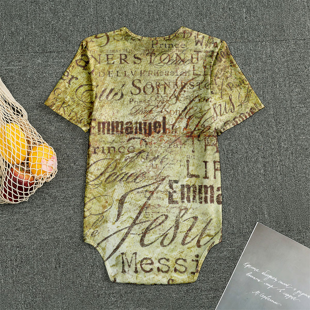 Old Religious Words Print Men's Bodysuit