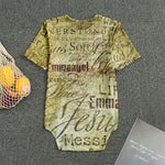 Old Religious Words Print Men's Bodysuit