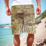Old Religious Words Print Men's Cargo Shorts