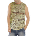 Old Religious Words Print Men's Fitness Tank Top