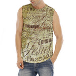 Old Religious Words Print Men's Fitness Tank Top