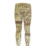Old Religious Words Print Men's leggings
