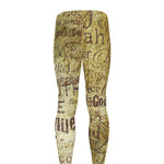 Old Religious Words Print Men's leggings