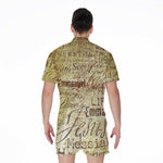 Old Religious Words Print Men's Rompers