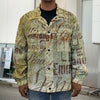 Old Religious Words Print Men's Shirt Jacket