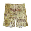 Old Religious Words Print Men's Athletic Shorts
