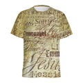 Old Religious Words Print Men's Athletic T-Shirt