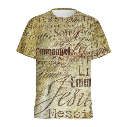 Old Religious Words Print Men's Sports T-Shirt