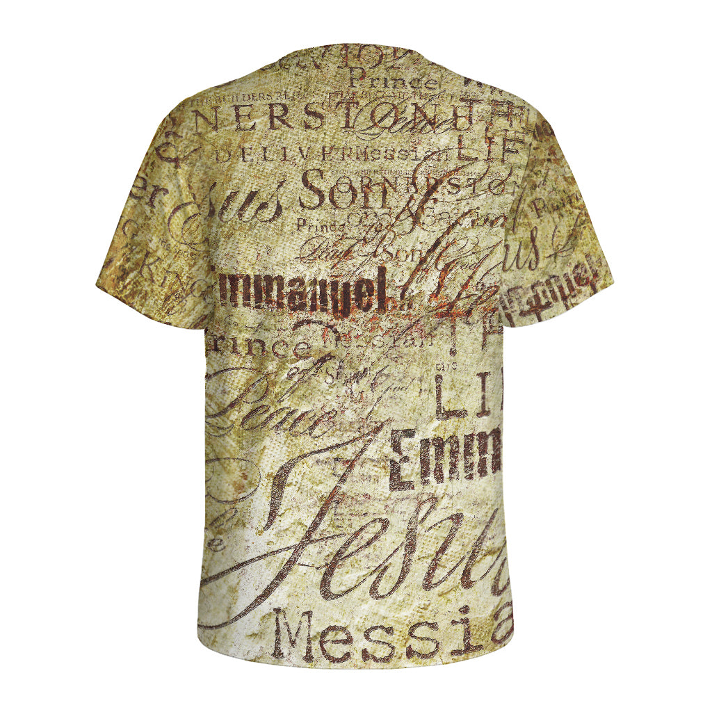 Old Religious Words Print Men's Sports T-Shirt