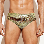 Old Religious Words Print Men's Swim Briefs