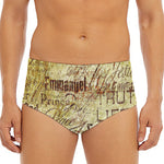 Old Religious Words Print Men's Triangle Swim Briefs