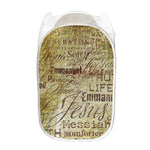 Old Religious Words Print Mesh Laundry Hamper