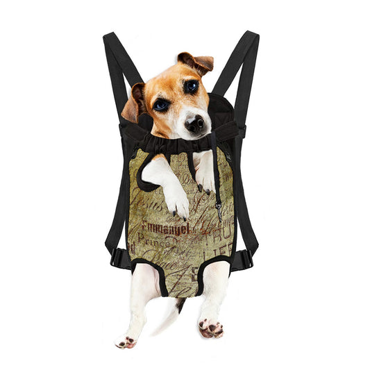 Old Religious Words Print Pet Carrier Backpack