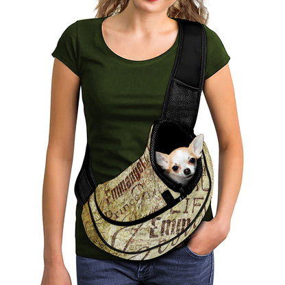 Old Religious Words Print Pet Sling Carrier