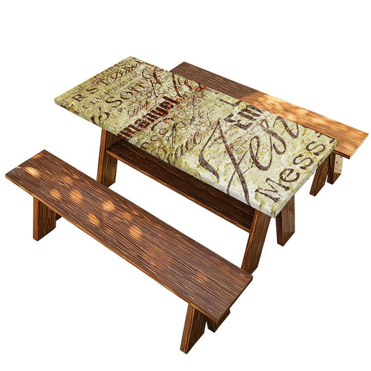 Old Religious Words Print Picnic Table Cover