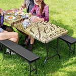 Old Religious Words Print Picnic Table Cover