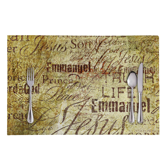 Old Religious Words Print Placemat