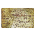 Old Religious Words Print Polyester Doormat
