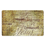Old Religious Words Print Polyester Doormat